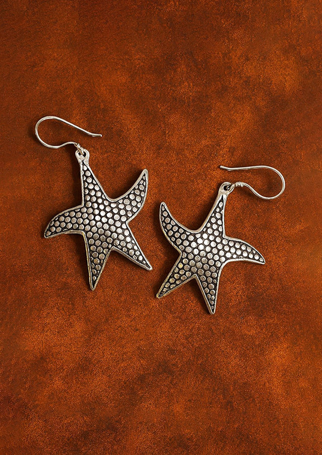 Silver Earrings for Women – Starfish Design