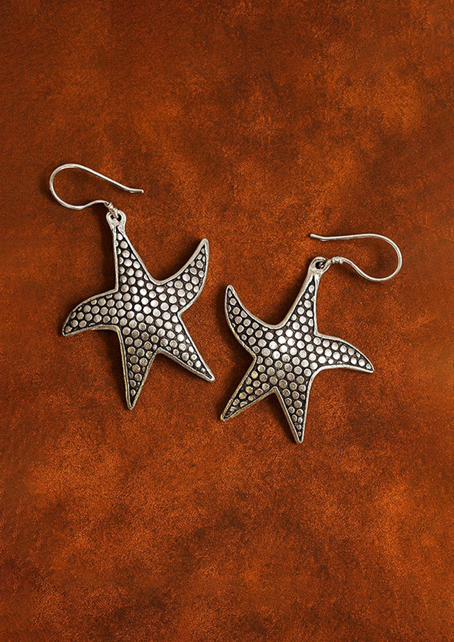 Silver Earrings for Women – Starfish Design