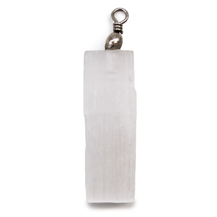Selenite Natural Pendant – Sterling Silver Necklace Handmade