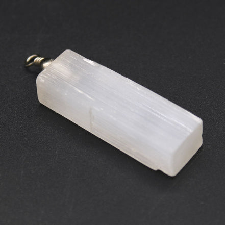 Selenite Natural Pendant – Sterling Silver Necklace Handmade