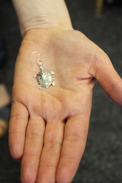 Silver Earrings for Women – Turtle Design