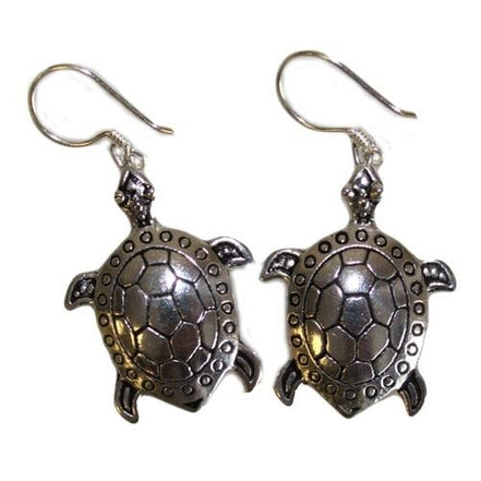 Silver Earrings for Women – Turtle Design
