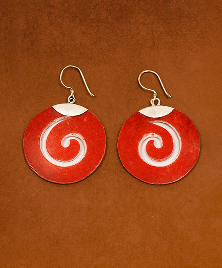 925 Silver Earrings – Scroll Design