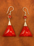 925 Silver Earrings – Triangle Double Drop