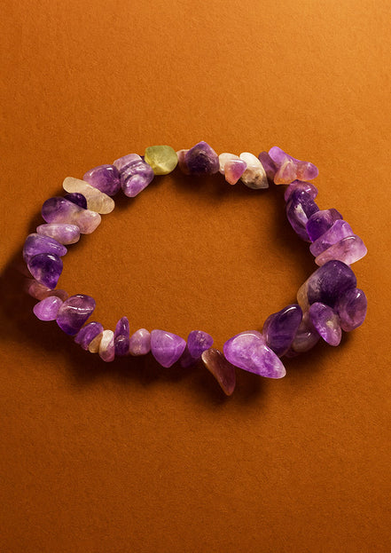 Amethyst Chipstone Bracelet – Calming Healing Stone