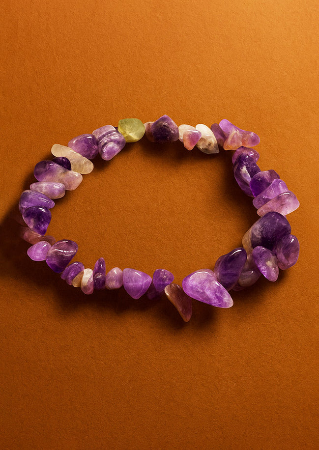 Amethyst Chipstone Bracelet – Calming Healing Stone