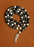 Angel Wing Grey Agate Gemstone Necklace