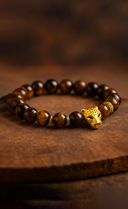Gold Tiger Eye Gemstone Bracelet – Boho Jewelry