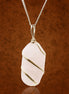 Cascade Wrapped Gemstone Necklace - Rough Rose Quartz