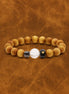 Cedarwood Crown Chakra Bangle with Clear Quartz.