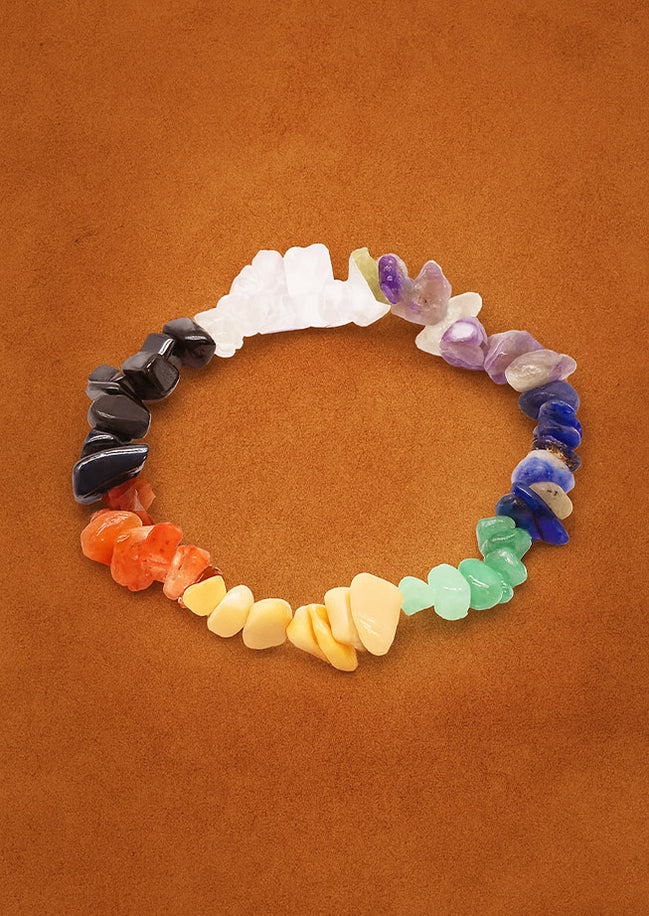 Chakra Stones Chipstone Bracelet – Healing Gemstone Design