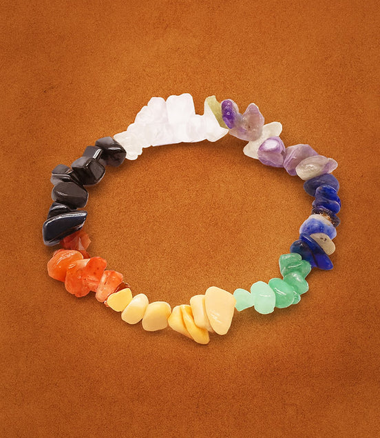 Chakra Stones Chipstone Bracelet – Healing Gemstone Design