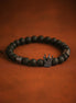 Crystal Crown Black Agate Gemstone Bracelet – Boho Jewelry