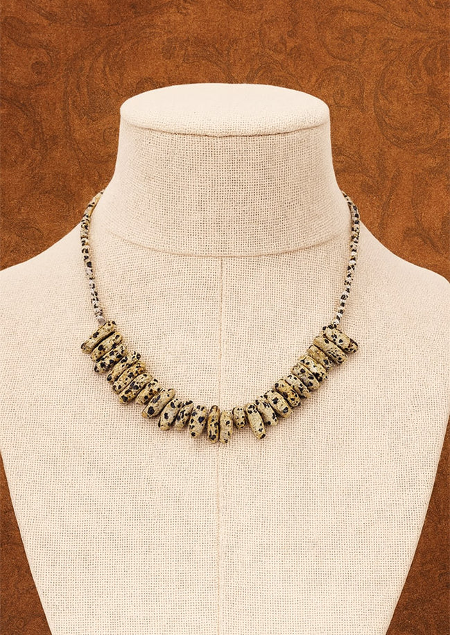 Dalmatian Stone Gemstone Necklace – Longstone Design