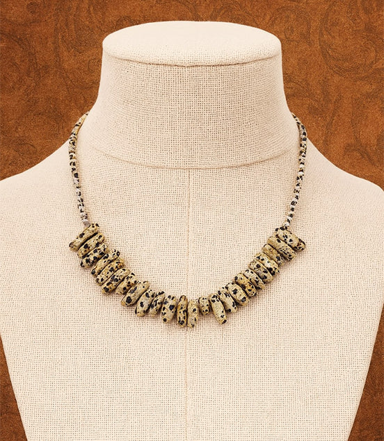 Dalmatian Stone Gemstone Necklace – Longstone Design