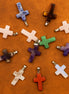 Gemstone Cross Pendants – 12 Assorted 25x18mm