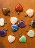 Gemstone Heart Pendants – 12 Assorted 20x6mm
