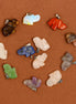 Gemstone Lucky Elephant Pendants – 12 Assorted 25x15mm