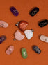 Gemstone Mini Skull Pendants – 12 Assorted 20x15mm