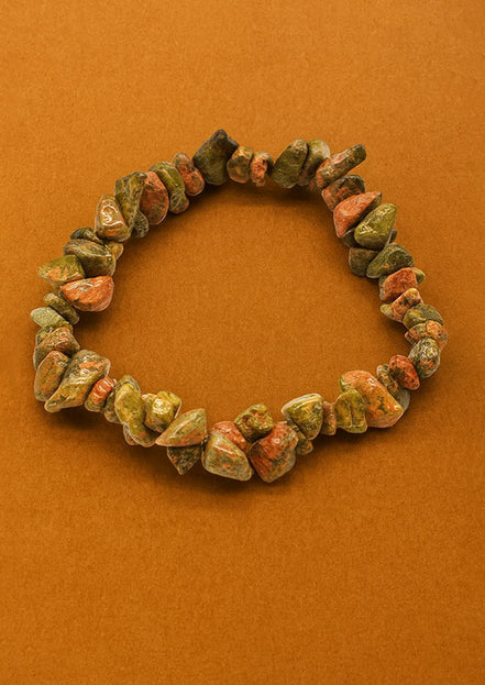 Green Jasper Chipstone Bracelet – Grounding Natural Stone