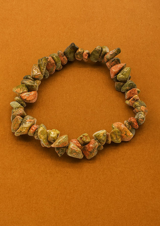 Green Jasper Chipstone Bracelet – Grounding Natural Stone