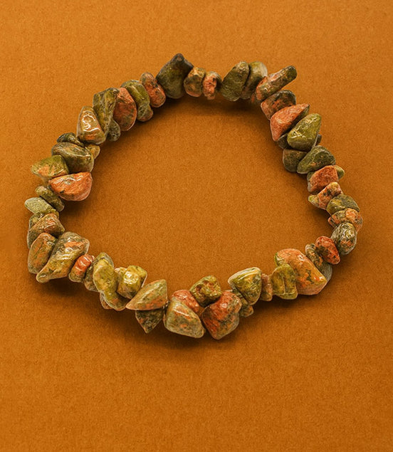 Green Jasper Chipstone Bracelet – Grounding Natural Stone
