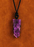 Laced Gemstone Flat Point Amethyst Necklace