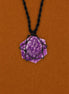 Laced Gemstone Hexagon Pendant Necklace – Lepidolite
