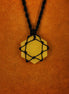 Laced Gemstone Hexagon Pendant Necklace – Yellow Quartz