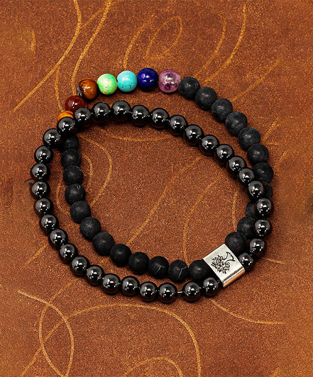 Magnetic Gemstone Bracelet – Black Stone Chakra