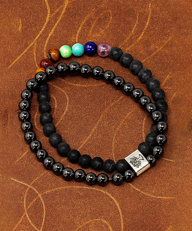 Magnetic Gemstone Bracelet – Black Stone Chakra