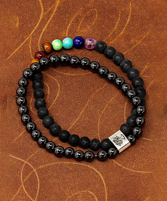 Magnetic Gemstone Bracelet – Black Stone Chakra