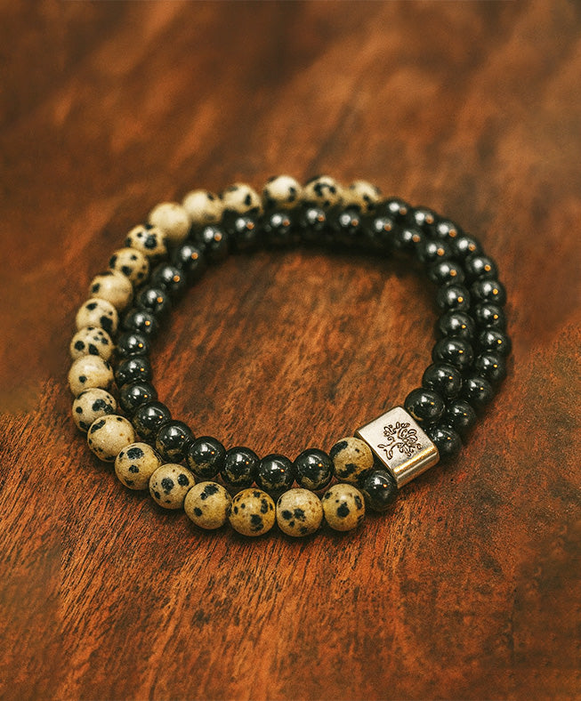 Magnetic Gemstone Bracelet – Dalmatian Jasper