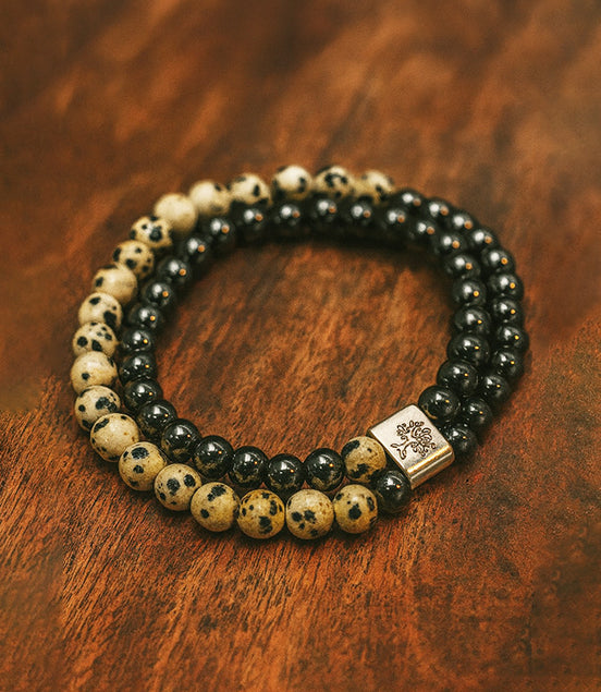 Magnetic Gemstone Bracelet – Dalmatian Jasper