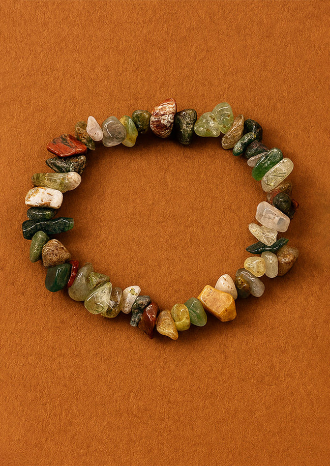 Moss Agate Chipstone Bracelet – Natural Healing Stone