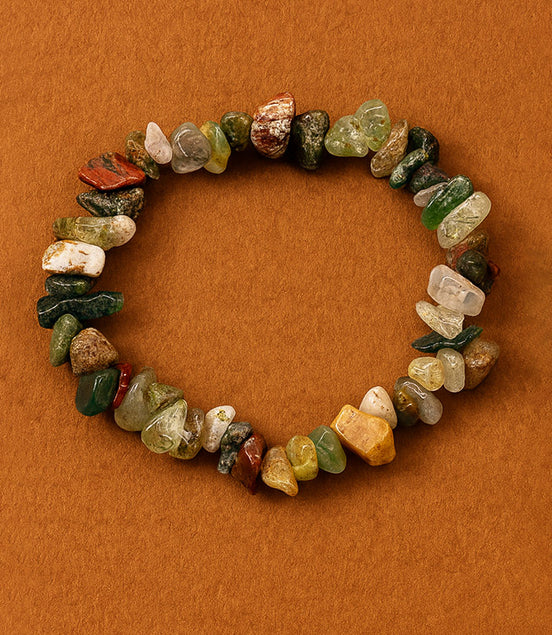 Moss Agate Chipstone Bracelet – Natural Healing Stone