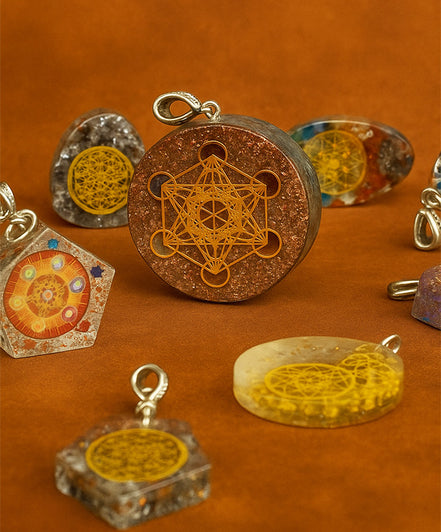 Orgonite Power Pendant – Greenstone Mandala
