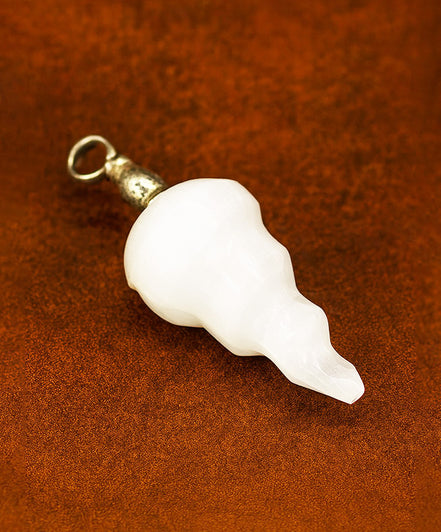 Selenite Spiral Pendant – Sterling Silver Necklace Handmade