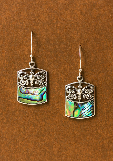 Silver Earrings for Women – Dragonfly Abalone
