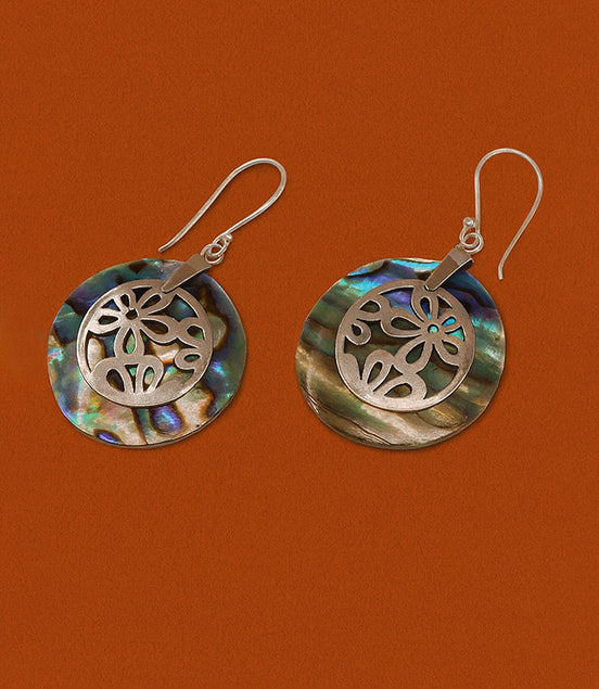 Silver Earrings for Women – Flower Abalone