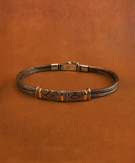 Silver & Gold Bracelet – Unisex Single Chain