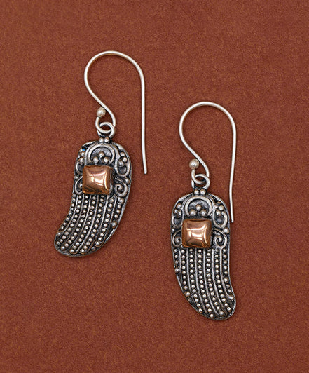 Silver & Gold Earring – Angel Wings