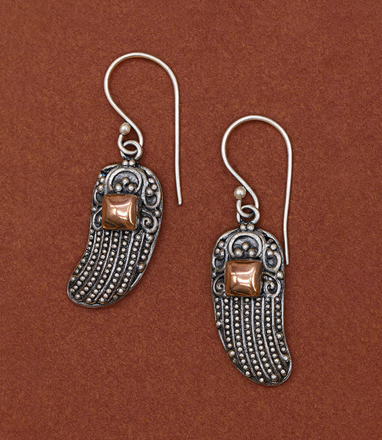 Silver & Gold Earring – Angel Wings