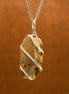 Tiger Eye Gemstone Necklace – Cascade Wrapped Rough Pendant