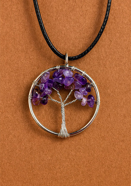 Tree of Life Pendant - Amethyst