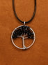 Tree of Life Pendant - Black Agate