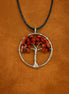 Tree of Life Pendant - Red Jasper