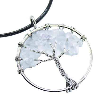 Tree of Life Pendant - Rock Crystal