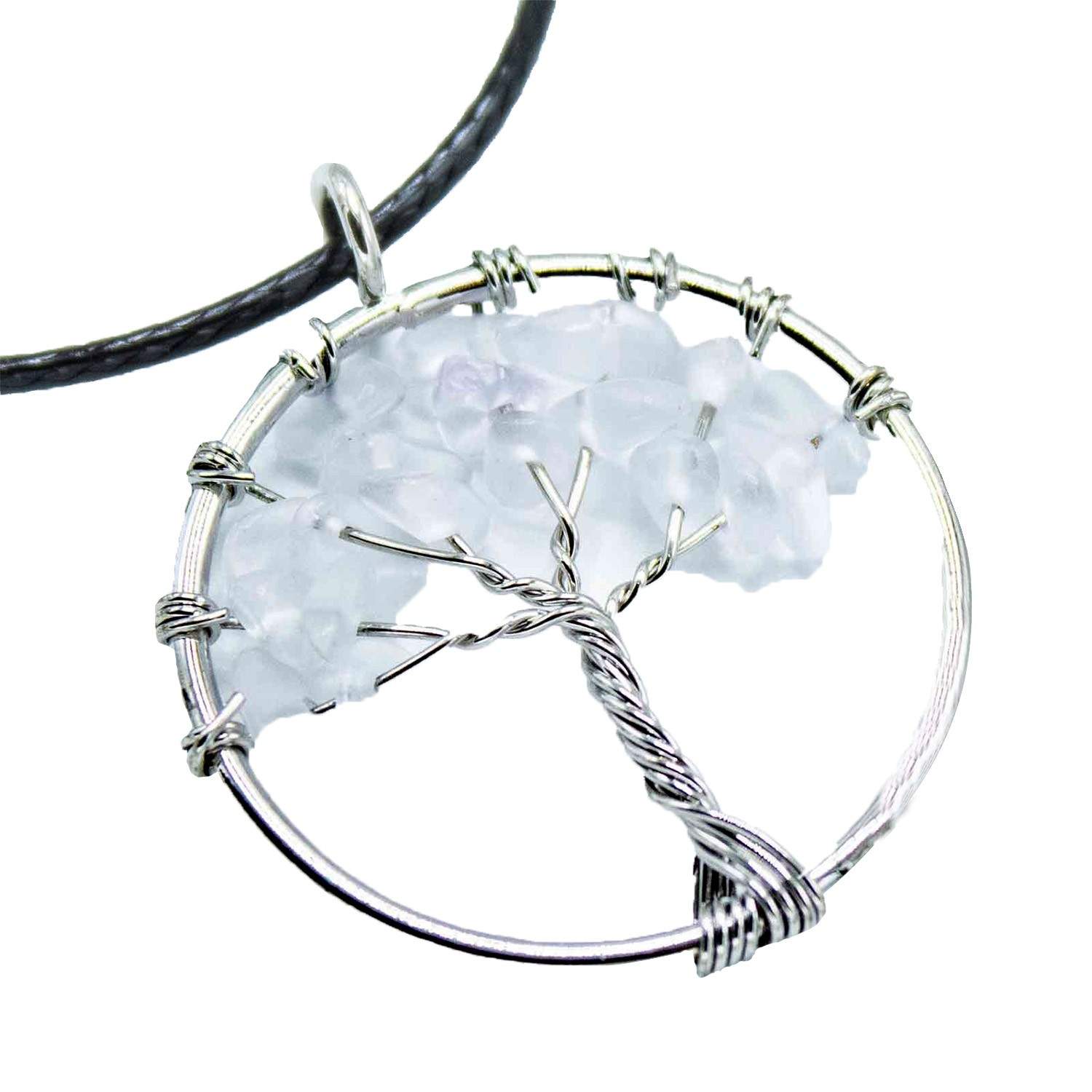 Tree of Life Pendant - Rock Crystal