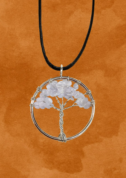 Tree of Life Pendant - Rock Crystal